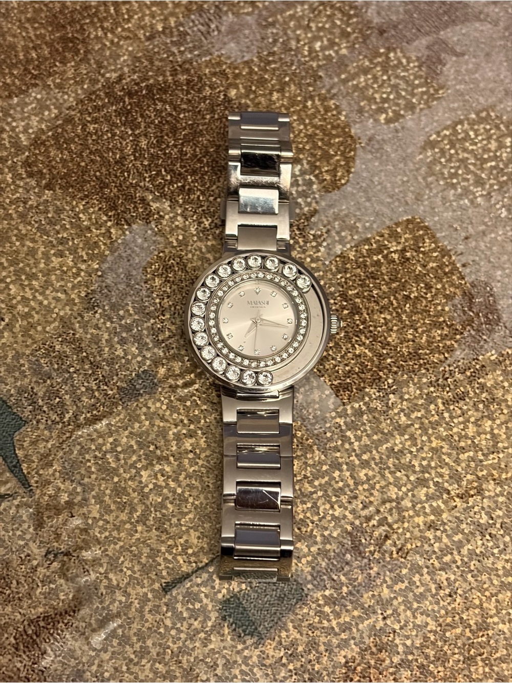 Matashi Women's Silver Crystal-Accent Bracelet Watch